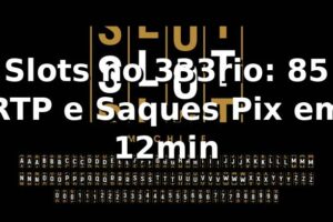Slots no 333rio: 85% RTP e Saques Pix em 12min 📊